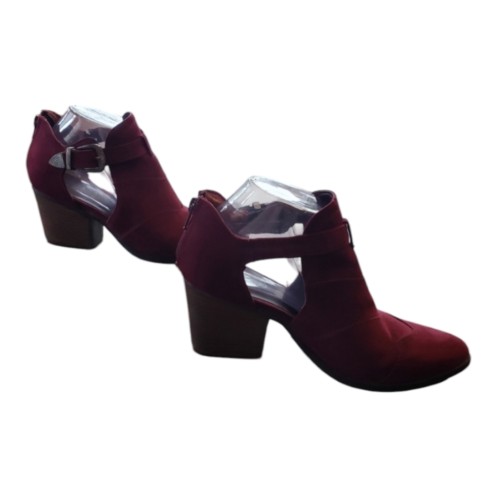 Carlos by Carlos Santana Red Ankle Boots with High Heel and Pointed Toe 7M - Picture 4 of 12